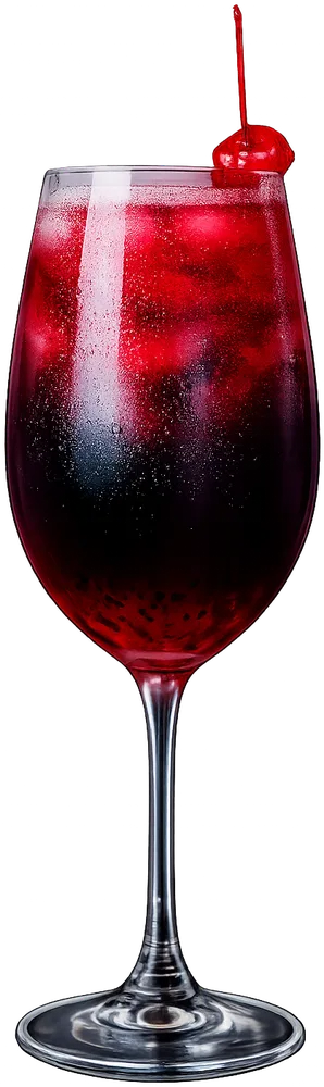 Dark hibiscus and cherry cocktail